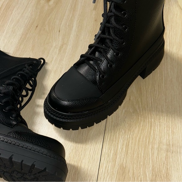 Simmi London Luke black lace up chunky boots - Picture 2 of 4